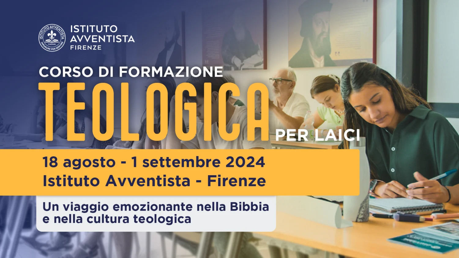 Corso estivo di formazione teologica per laici. 18 agosto 1 settembre 2024 a Firenze