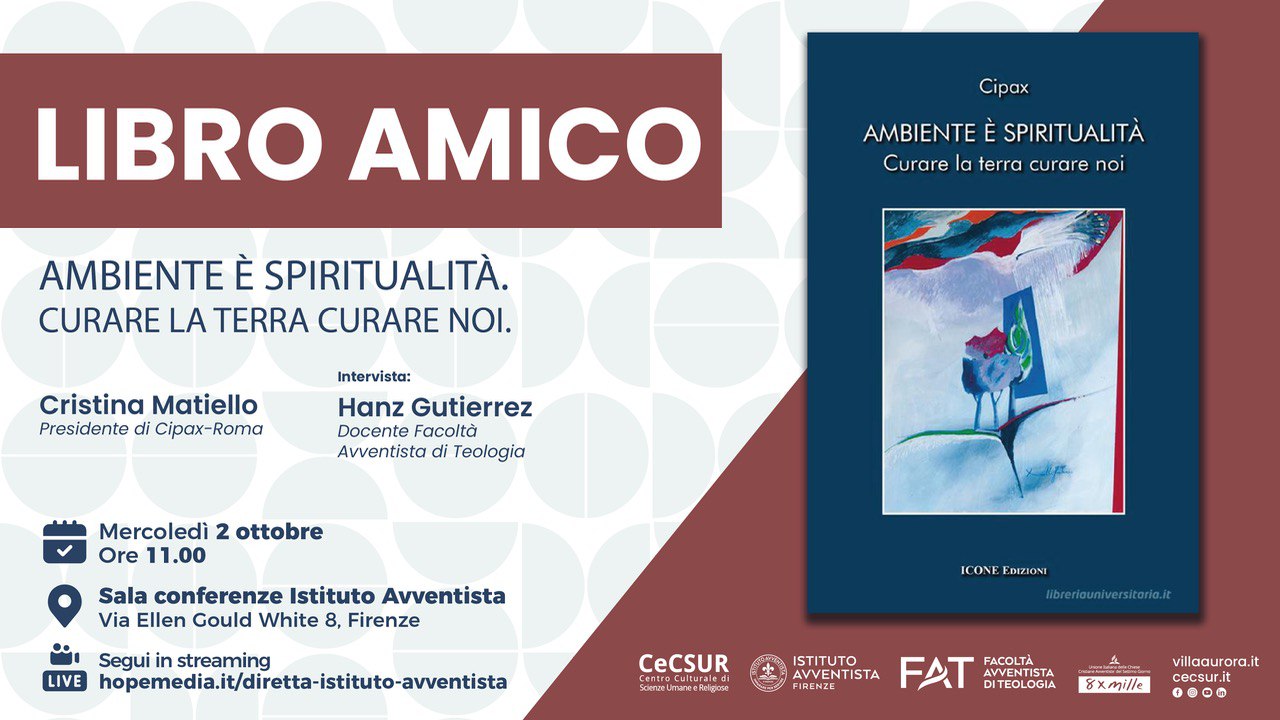 "Libro amico": "Ambiente è spiritualità. Curare la terra curare noi"